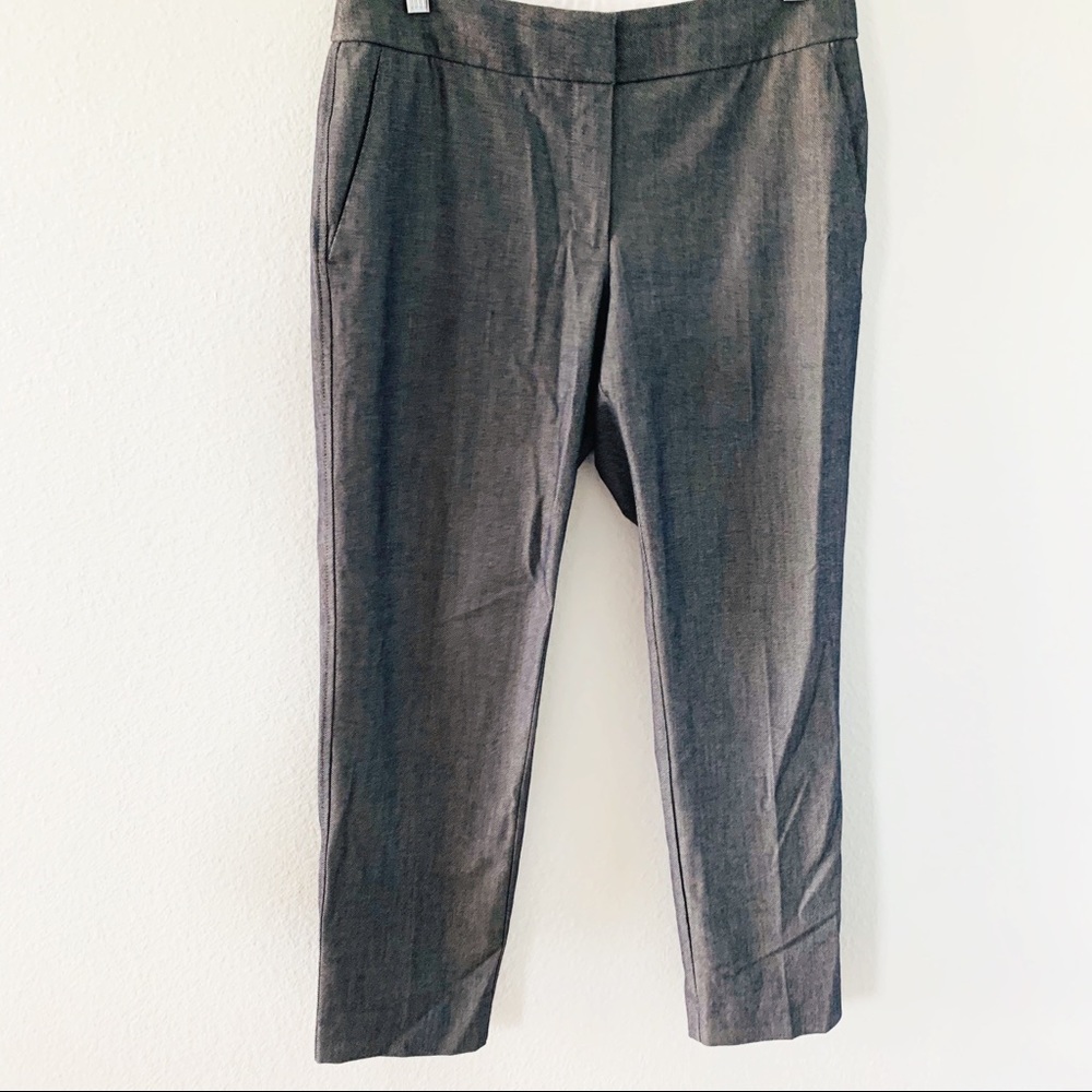 Loft Julie Flat Front Gray Trousers Pants Sz 6